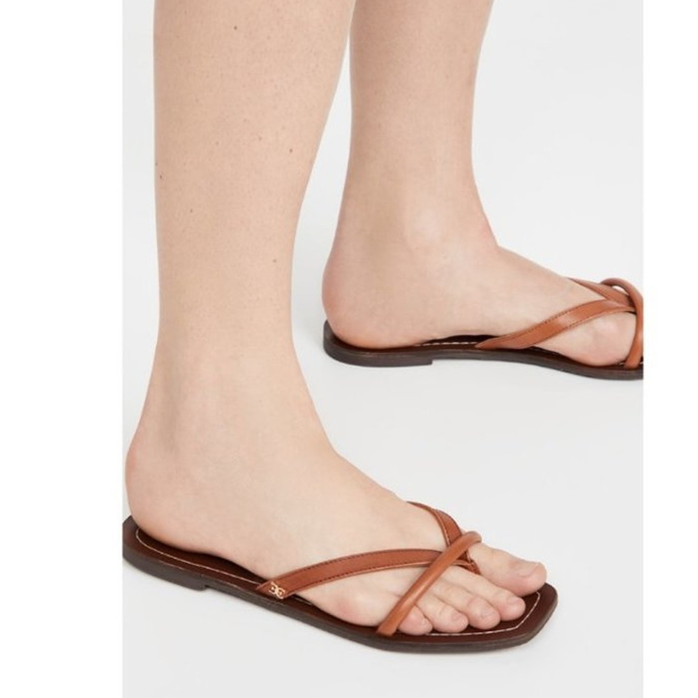 Sam Edelman Abbey Sandals in Ginger Brown Leather Women's Size 7 - Picture 1 of 9